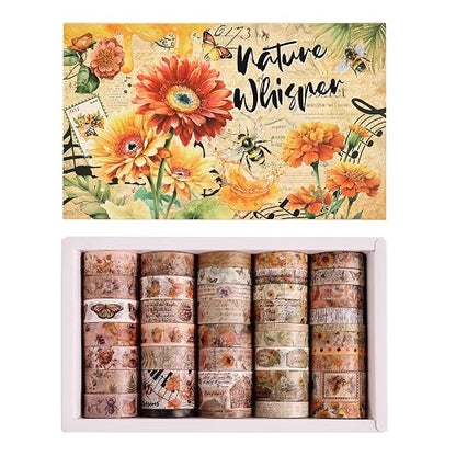 Natural Washi Tape Set, 42 Rolls by VYRANA