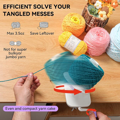 SPEENSUN Yarn Winder for Crocheting, 3.5 OZ Easy-to-Install and Efficiently - Image 2