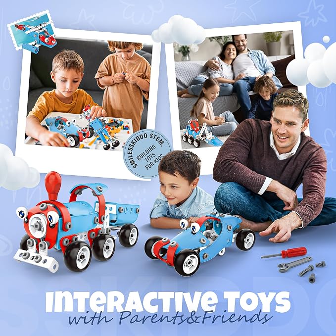 SMILESSKIDDO STEM Kits, 6-in-1 Kids Building Blocks Set - Image 5