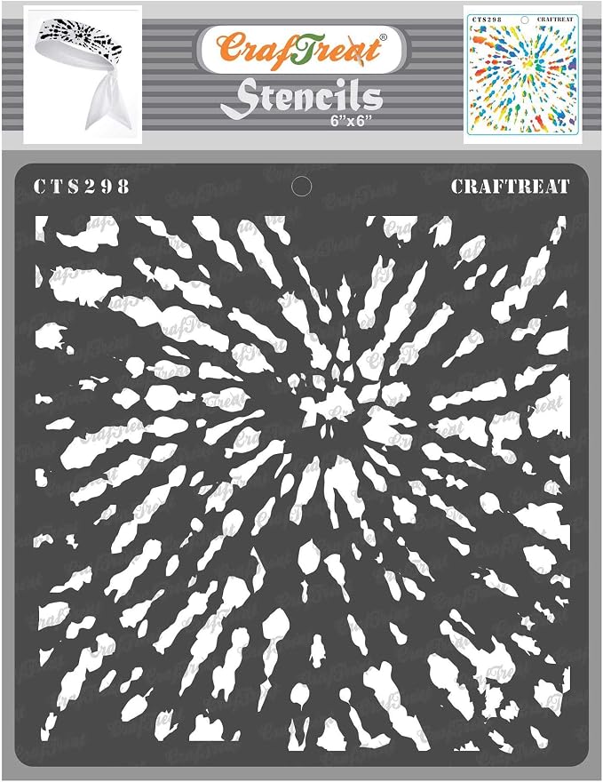 CrafTreat Reusable Tie Dye Stencils by CrafTreat