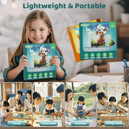 Puzzles for Kids Ages 3-5 2PK-72PCS-6 Animal Themes Magnetic Puzzles for Kids - Image 7
