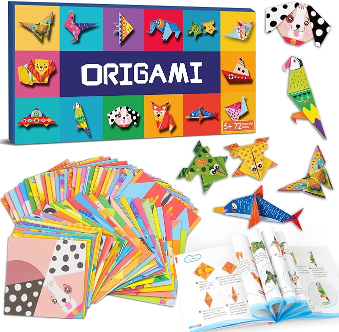 Origami Paper Kit for Kids Ages 5-8 8-12, 152 Sheets Origami Paper by DoodleDoo