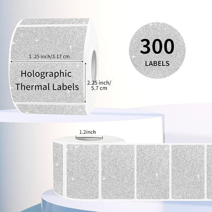 2.25"x1.25" Direct Thermal Labels, Holographic Thermal Printer Labels - Image 2