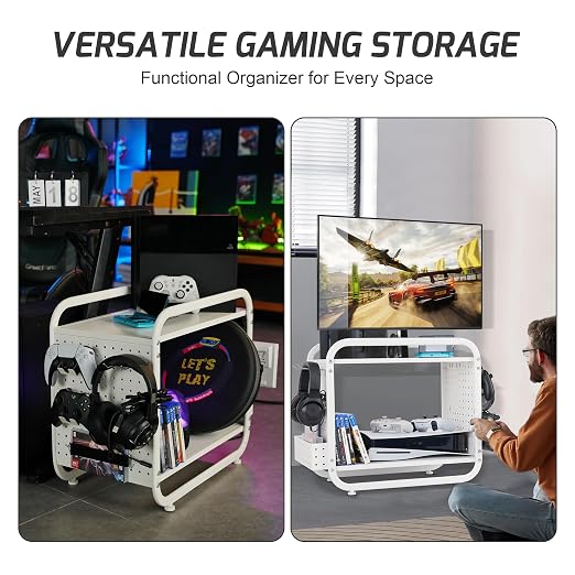 PLKOW Compact Video Game Storage Organizer, Xbox Stand Organizer - Image 7