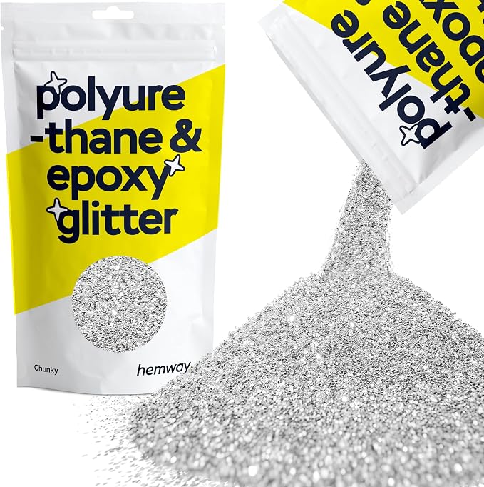 Hemway Polyurethane & Epoxy Resin Glitter 100g / 3.5oz Metallic Crystal Flake by Hemway
