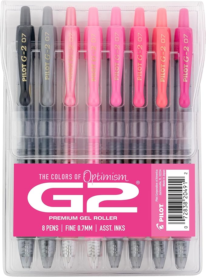 Pilot G2 Premium Gel Roller Pens, Fine Point Gel Pens, Boost Pink Pack by PilotCorporationofAmerica