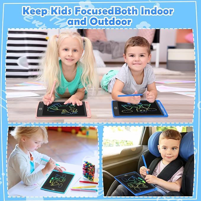3 Pack LCD Writing Tablet for Kids, 8.5 Inch Colorful Doodle Board Drawing - Image 7