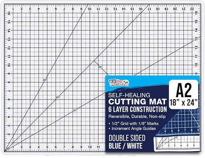 U.S. Art Supply 18" x 24" Self-Healing Cutting Mat 5-Ply by USArtSupply