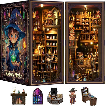 Book Nook Kit for Adults, DIY Miniature House Kit 3D Printed Booknook Wooden by KIBLAH