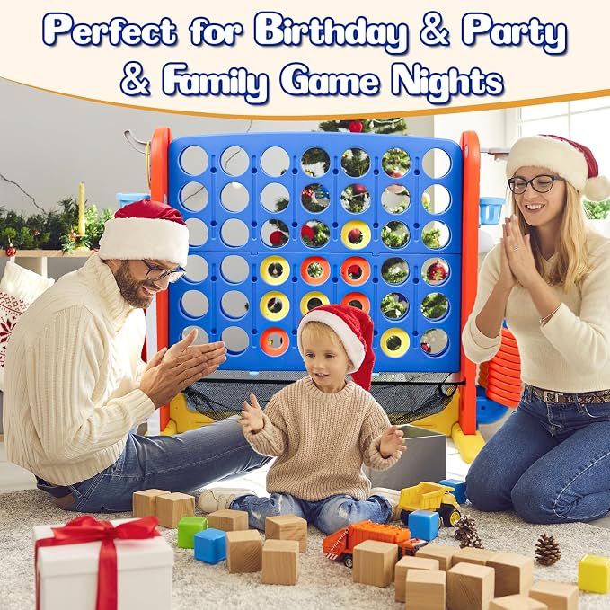 Ancaixin Giant 4 in-A-Row Connect Game Set, Adjustable Height Jumbo Yard Game - Image 7