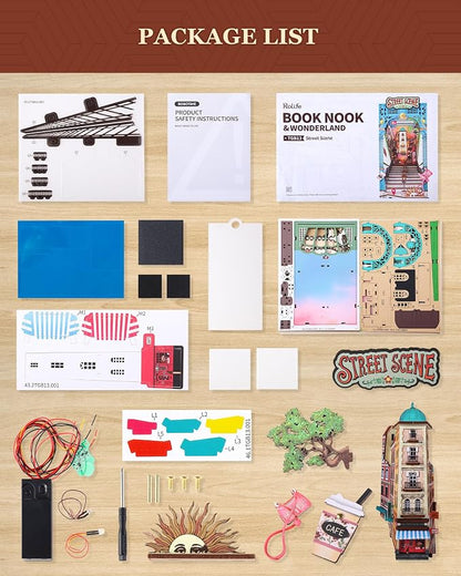 Rolife DIY Book Nook Kits for Adults, Miniature Dollhouse Booknook Kit - Image 9