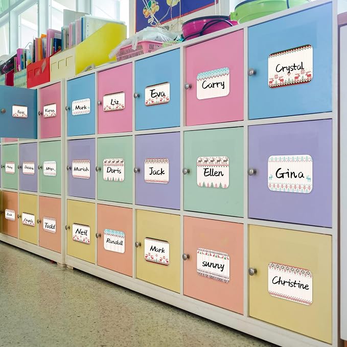 240 Pcs Ugly Sweater Name Tags Stickers - Image 5