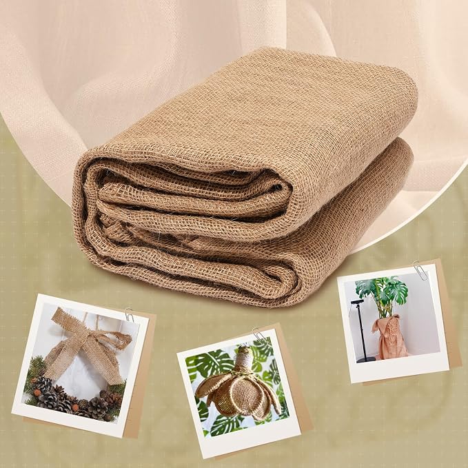60" x60 Feet Premium Natural Burlap Fabric Roll – Multipurpose - Image 6