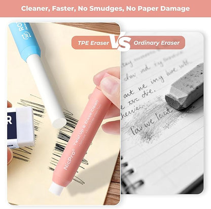 Nicpro 6 Pack Rotary Retractable Erasers Pen Style, Aesthetic Pastel Twist - Image 6
