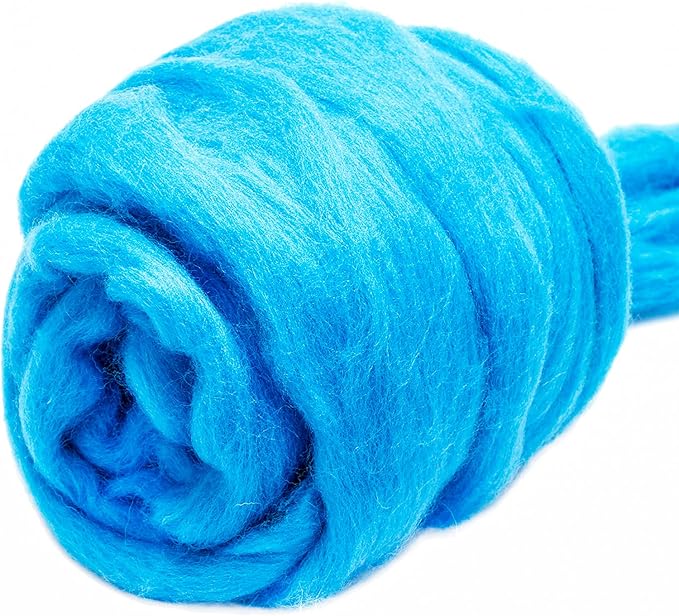 3.53oz Wool Roving Yarn, Fiber Roving Wool Top, Wool Felting Supplies, Chunky - Image 8