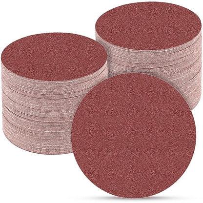 5 Inch 100 PCS Sanding Disc 80 Grit, Hook and Loop Sanding Discs by POTUINOM