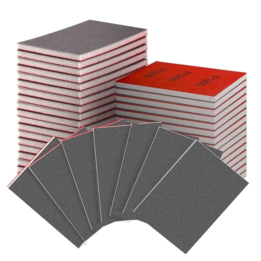 30-Pcs 3x4 Inch 1200 Grit Sanding Sponge Set, Soft Foam Hand Sanding Blocks by Unknown