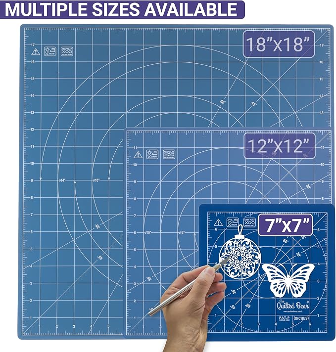 The Quilted Bear Rotating Cutting Mat 7" x 7" - Image 2