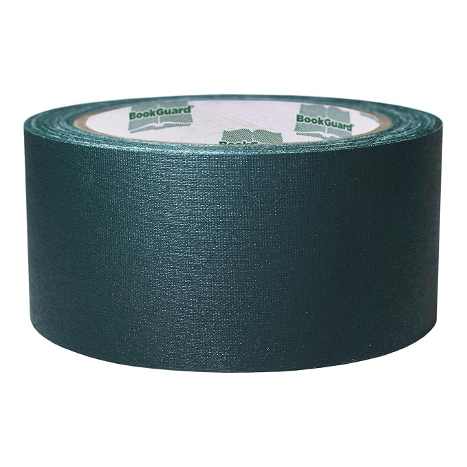 BookGuard 2 inch Premium Bookbinding Repair Cloth Tape, 15 Yard Roll, Forest by ChromaLabel