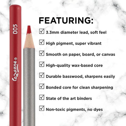 Creative Mark Cezanne Premium Colored Pencils Blush 6 Pack - Image 5
