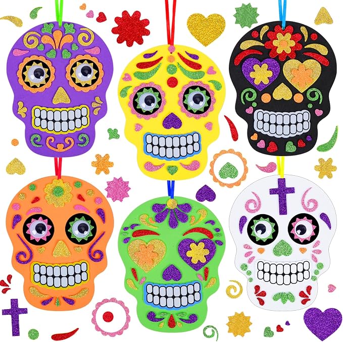 Fennoral 12 Pack Day of The Dead Craft Kits by Fennoral