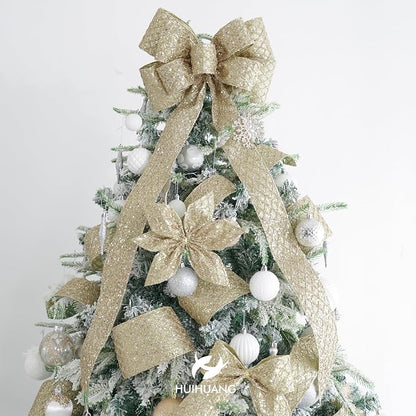 HUIHUANG Champagne Glitter Wired Ribbon - Image 5
