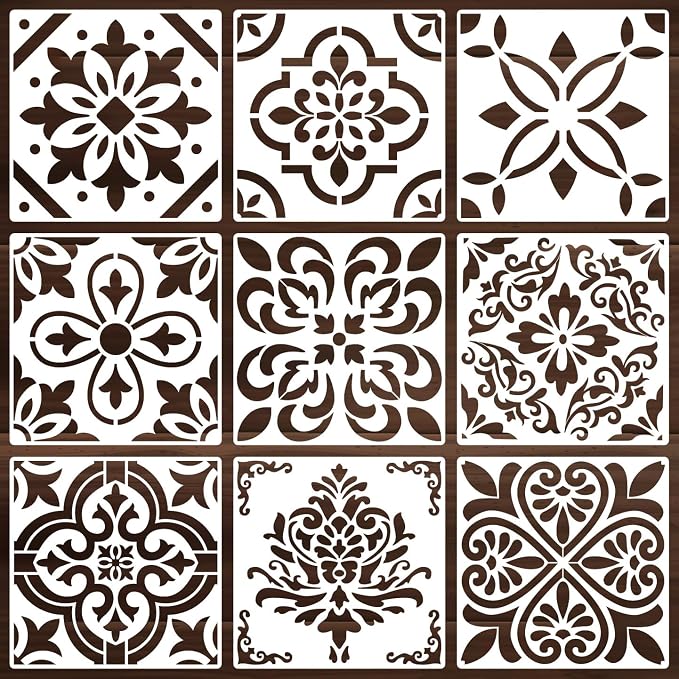 Reusable Tile Stencil 12inch Wall Stencils by zosylley