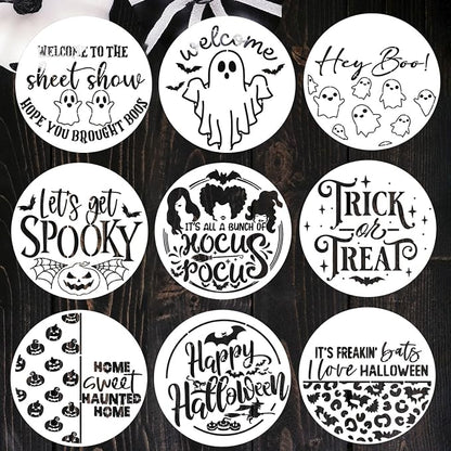 Halloween Stencils for Painting on Wood 12” Large Halloween Stencil Hey Boo - Image 8