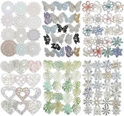 Vintage Hollowed-Out Scrapbook Paper Set, Scrapbooking, and DIY Crafts by Auriicleaf