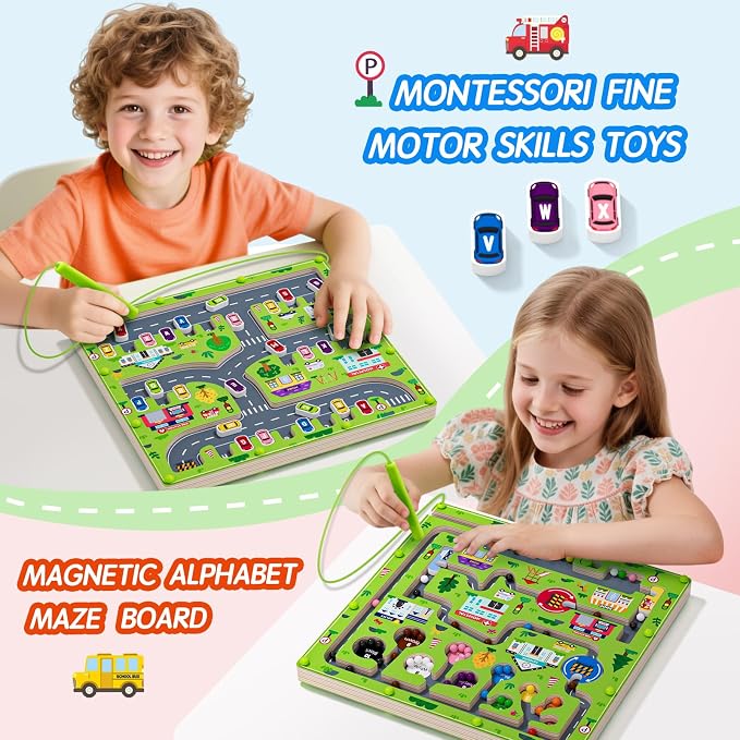 2 in 1 Magnetic Color and Number Maze Magnet Alphabet Counting Double Sided - Image 8