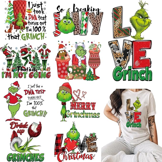 Christmas Iron on Decals Transfer, Funny Christmas Heat Transfer Stickers Iron by Baboieswithyou