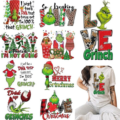 Christmas Iron on Decals Transfer, Funny Christmas Heat Transfer Stickers Iron by Baboieswithyou