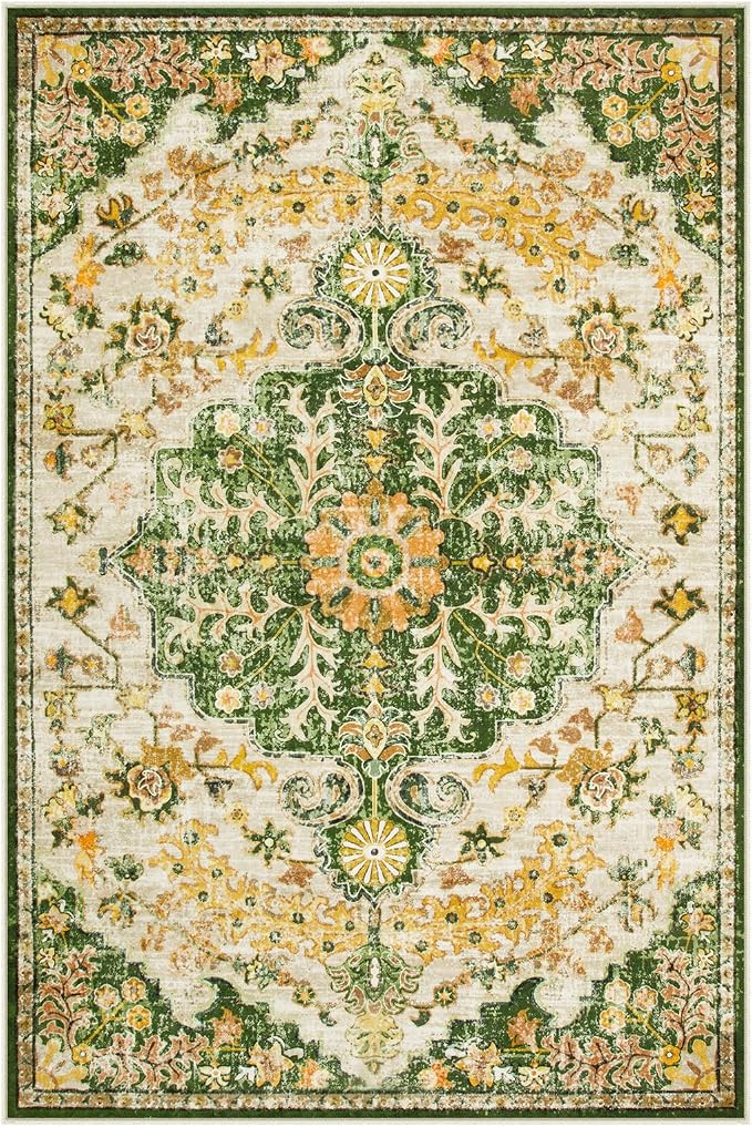 Lahome Bohemian Floral Medallion Area Rug - Image 9