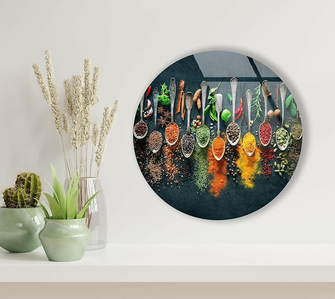 My Photostation.com 28Wx18H'' Spoon Spices Glass Wall ArtTempered Glass - Image 4