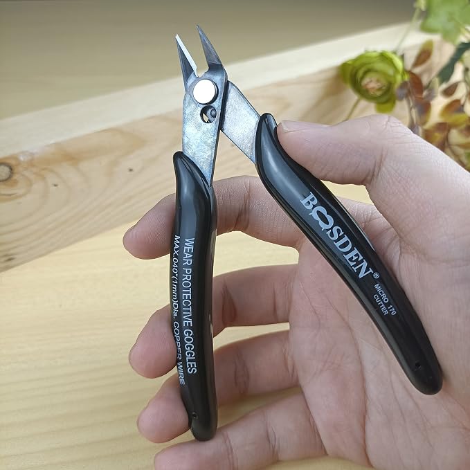 170 Wire Cutters, 10 Pack, Flush Cut Pliers 5 Inch, BOOSDEN Micro Wire Cutters - Image 5