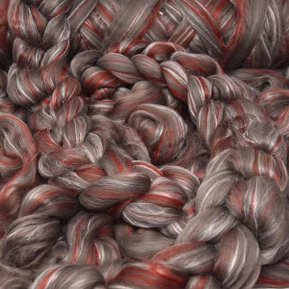 Merino Silk Luxe Tonal Designer Blend. Superfine Merino, Tussah Silk. Top Roving - Image 3