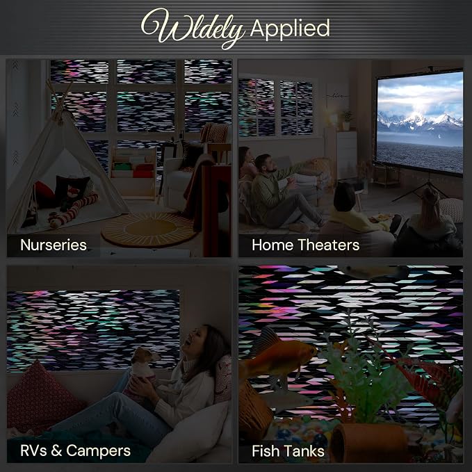 rabbitgoo Window Privacy Film, Total Blackout Window Film, Stained Glass Heat - Image 9