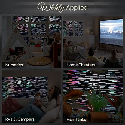 rabbitgoo Window Privacy Film, Total Blackout Window Film, Stained Glass Heat - Image 9