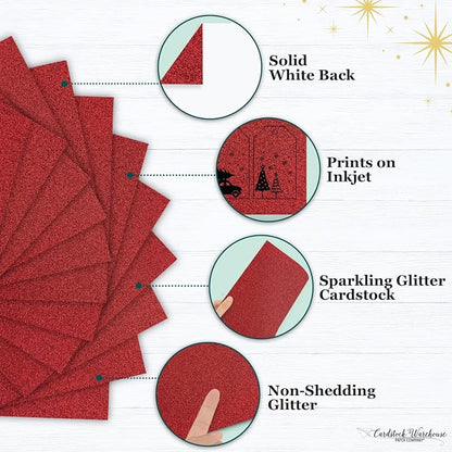 Cardstock Warehouse Diamond Print Inkjet Glitter - Image 3