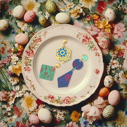 CHGCRAFT Abstract Wildflowers Polymer Clay Texture Sheets Geometric Flowers - Image 6