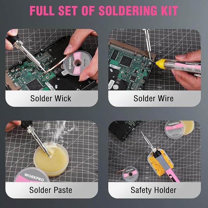 WORKPRO Soldering Iron Kit, 90W Soldering Gun - Image 5