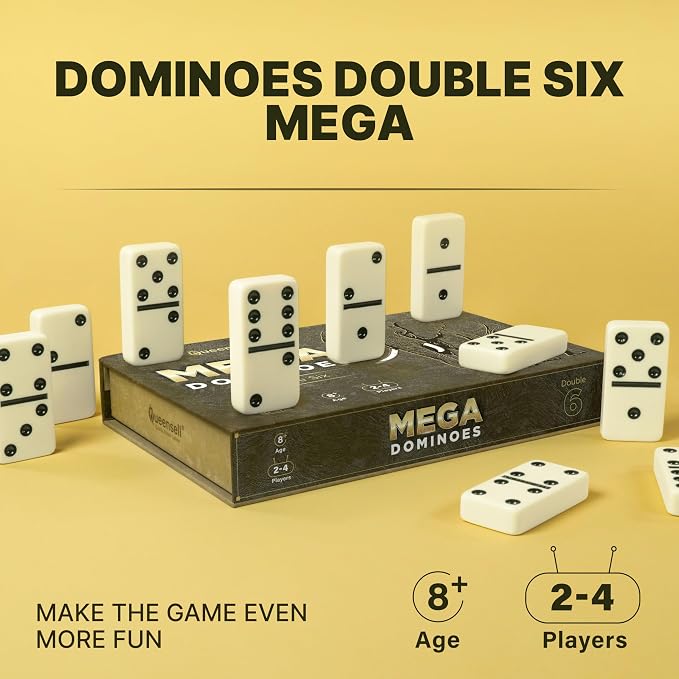 Mega Large 3" Dominoes Set for Adults and Kids – Dominoes Double 6 Classic - Image 6
