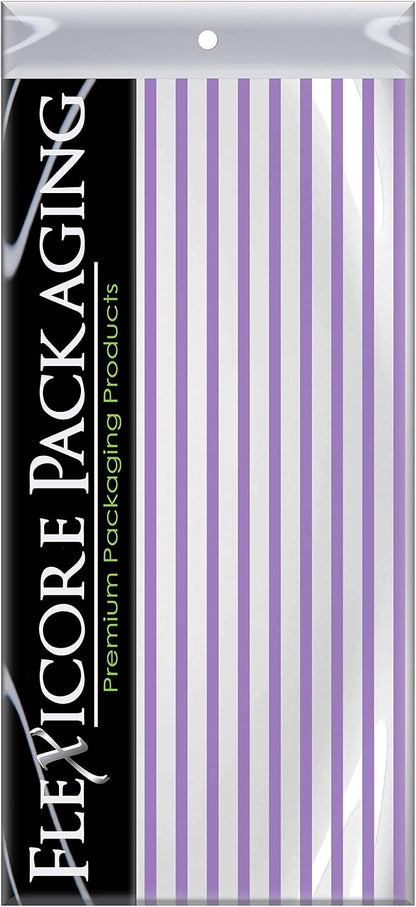 Flexicore Packaging Lilac Purple Pin Stripe Print Gift Wrap Tissue Paper Size: - Image 3