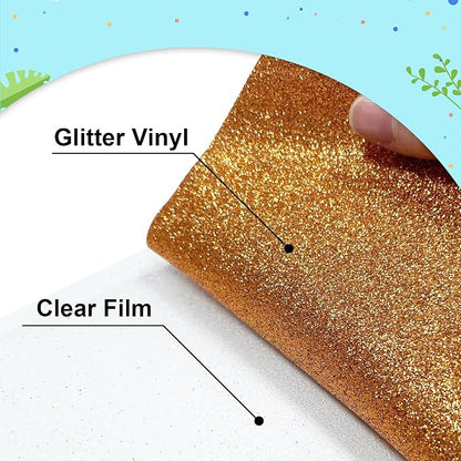 Bronze Glitter Heat Transfer Vinyl 12Inch*6FT Glitter Iron on Vinyl - Image 3