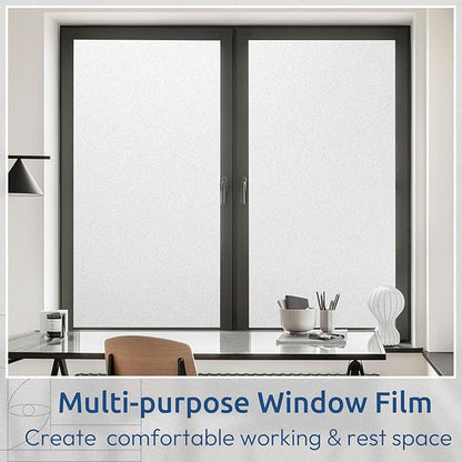 rabbitgoo Window Privacy Film, Non-Adhesive Frosted Glass Window Film - Image 7