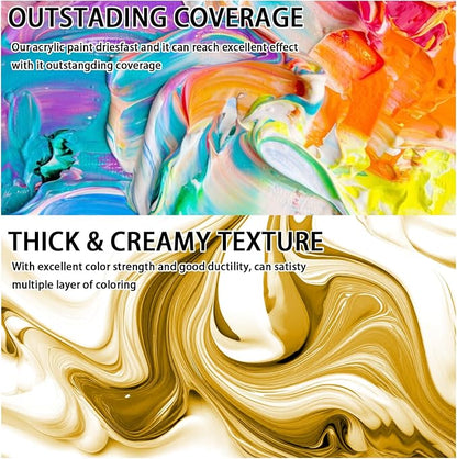 SNOWSUN Acrylic Paints, Large Bulk Heavy Body Acrylic Paint - Image 4