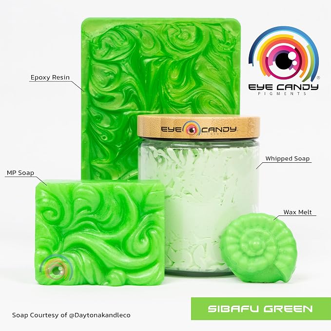 Eye Candy Pigments Premium Green Mica Powder - Image 2