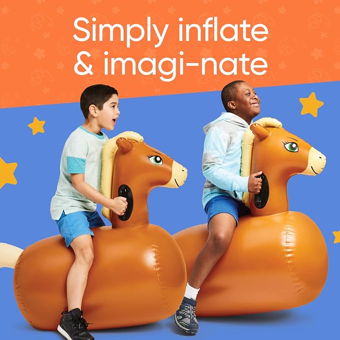 HearthSong Hop 'n Go Inflatable Bouncing Ride-On, Outdoor Play, Ages 5 and Up - Image 2