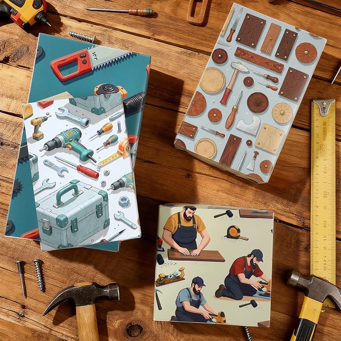 Pineraap 12 Sheets Carpenter Wrapping Paper, Woodworking Tools & Craftsman - Image 5