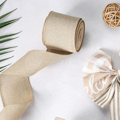Burlap Ribbon Wired, Farmhouse Rustic Ribbon - Image 8